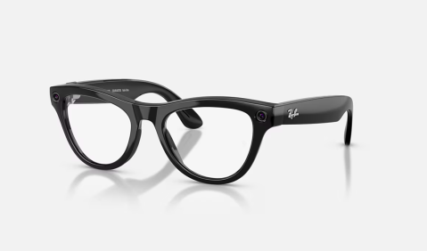 Ochelari Meta - Ray-Ban Meta Skyler Gen 2 High Bridge Fit Shiny Black Clear/Graphite Green Transitions 52-20