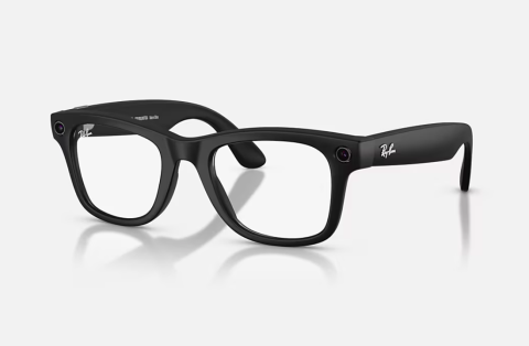 Ochelari Meta - Ray-Ban Meta Wayfarer Gen 2 High Bridge Fit Matte Black Clear Blue-Violet Light Filter 53-22