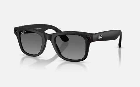 Ochelari Meta - Ray-Ban Meta Wayfarer Gen 2 High Bridge Fit Matte Black Graphite Polarized 50-22