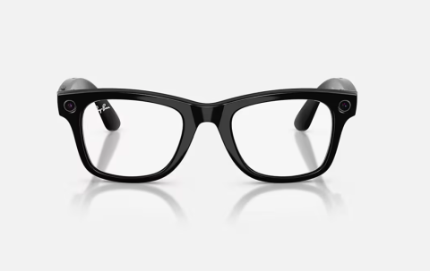 Ochelari Meta - Ray-Ban Meta Wayfarer Gen 2 High Bridge Fit Shiny Black Clear/Graphite Green Transitions 50-22
