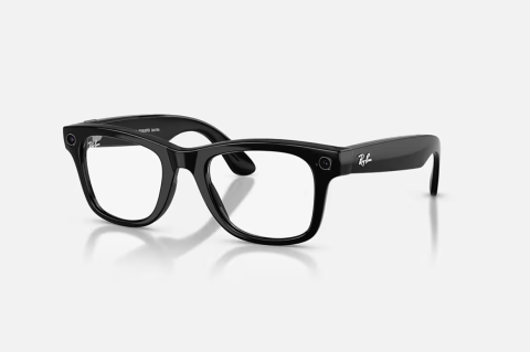 Ochelari Meta - Ray-Ban Meta Wayfarer Gen 2 High Bridge Fit Shiny Black Clear/Graphite Green Transitions 53-22