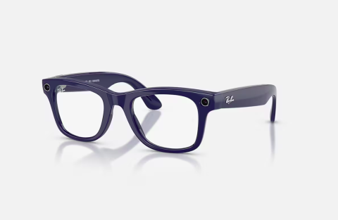 Ochelari Meta - Ray-Ban Meta Wayfarer Gen 2 High Bridge Fit Shiny Cosmic Blue Clear/Sapphire Transitions 50-22