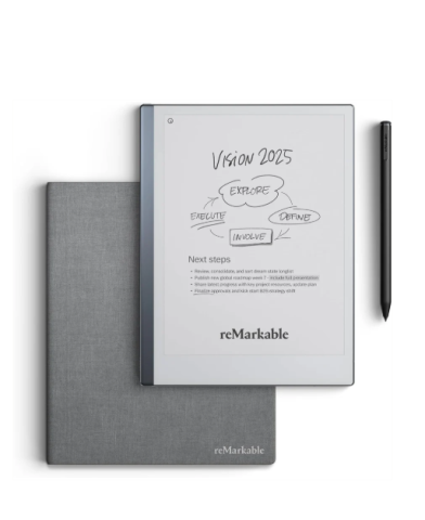 Tablete - reMarkable 2 Paper Tablet with Marker Plus and Polymer Weave Book Folio Grey