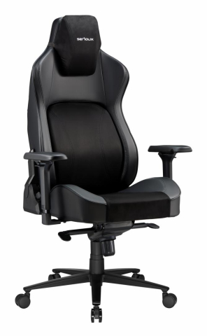 Scaune gaming - Scaun Gaming Serioux Prime, Capacitate greutate: 150 kg, Material suprafață: Piele, Material textil, Tip cotieră: Cotieră 4D, Tip mecanism: Mecanism tip broască, Tip pârghie pneumatică: 100 mm, ridica