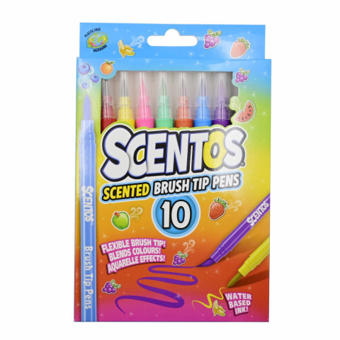 Papetarie - SET 10 MARKERE CU PENSULĂ, PARFUMATE, SCENTOS