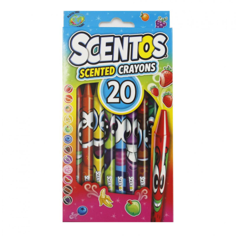 Papetarie - SET 20 CREIOANE PAFUMATE, COLOARTE, CERATE SCENTOS