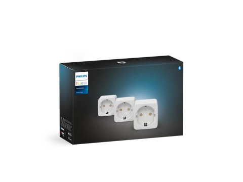 Accesorii pentru iluminat inteligent - Set 3 Prize Inteligente PHILIPS Hue Smart Plug tip F alb 220-240V 2300W ZigBee Bluetooth | compatibil Alexa Siri Google Assistant