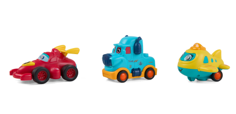 Masinute - SET 3 VEHICULE ACTIONATE PRIN INERTIE, DIVERSE MODELE SI CULORI, MOMKI