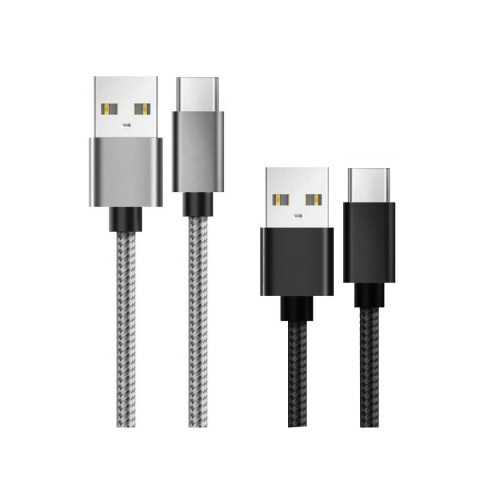 Cabluri periferice - Set Cabluri Lemontti Bending Aluminum USB-A la USB-C, - material: impletitura de Nylon + aliaj de aluminiu, cabluri USB la Type-C, imbracat in impletitura de Nylon, curent suportat: 5V/1A, lungime: 0.