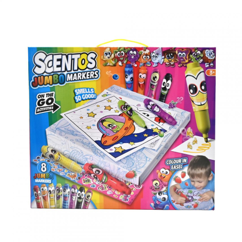 Papetarie - SET DE COLORAT PENTRU CALATORIE, CU MARKERE JUMBO,  SCENTOS
