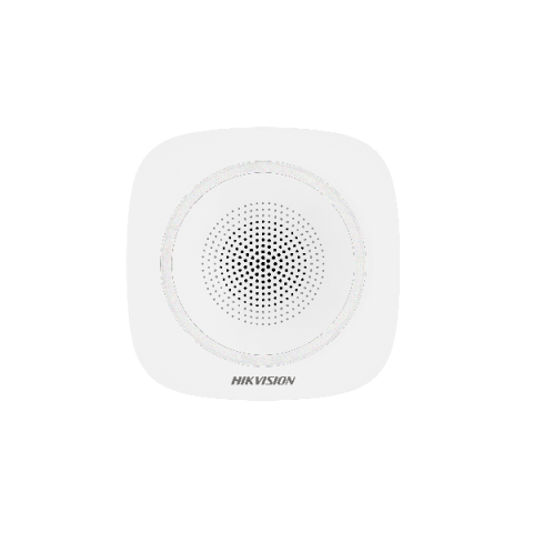 Sirene - Sirena interior wireless AX PRO Hikvision DS-PS1-I-WE(B)-B(Blue Indicator); 868MHz two-way Tri-X wireless technology, distanta comunicare RF: 1600m in camp deschis, nivel sonor: 90 la 110dB, 3 tipuri 