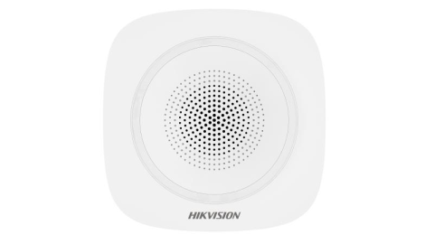 Sirene - Sirena interior wireless AX PRO Hikvision DS-PS1-I-WE(B)-R(Red Indicator); 868MHz two-way Tri-X wireless technology, distanta comunicare RF: 1600m in camp deschis, nivel sonor: 90 la 110dB, 3 tipuri d