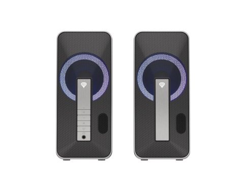 Sisteme audio - Sistem audio Genesis HELIUM 100BT 2.0, putere maxima RMS 10 W, iluminare RGB, material ABS, metal, conectivitate mini jack, bluetooth 5.0, negru