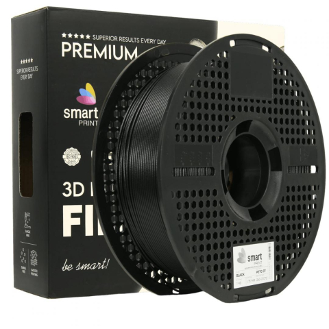 Accesorii imprimare 3D - SMART PRINT 3D FILAMENT 1KG PETG+CF BLACK, continut de fibra de carbon, reztenta la deformare, rezistenta la caldura sporita, recomandare utilizare impreuna cu imprimanta cu incinta inchisa. Diametru: