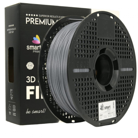Accesorii imprimare 3D - SMART PRINT 3D FILAMENT 1KG PETG+CF GRAY, continut de fibra de carbon, reztenta la deformare, rezistenta la caldura sporita, recomandare utilizare impreuna cu imprimanta cu incinta inchisa. Diametru: 