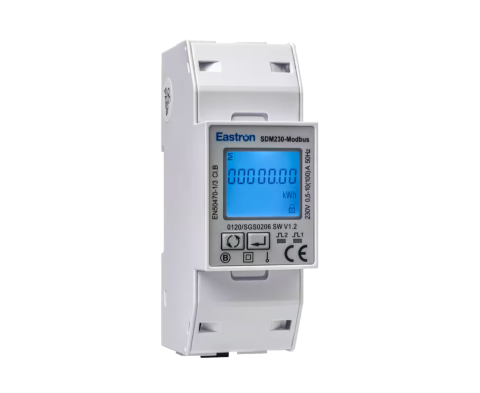 Comunicare si monitorizare sisteme solare - Solplanet EASTRON SDM230-Modbus, 1p (L1, N), max. 100A, Modbus, direct connected AC wires.