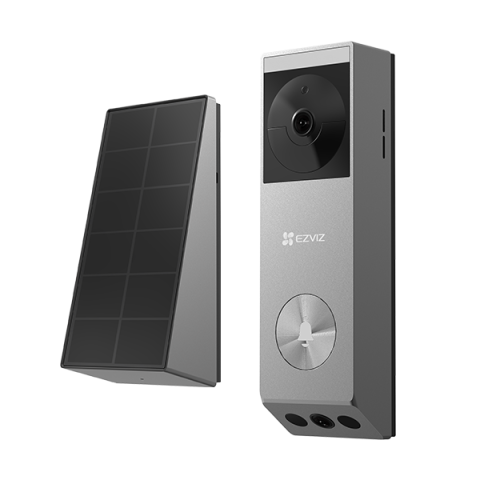 Smart home - Sonerie video wireless EZVIZ EP3X PRO 1080p, sonerie alimentata cu baterii, comunicare bidirectionala si vedere nocturna, rezistent la intemperii IP65; Stocare interna 32 GB, Lentile duale 2K si 1080P