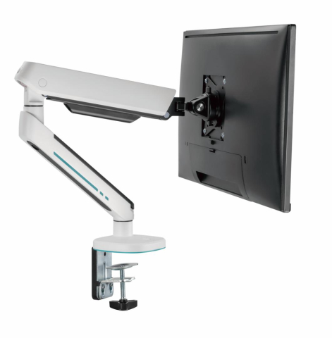 Suporturi TV / Monitor - Suport monitor Serioux SRXA-MM54-C012WH, Material: Oțel, Aluminiu, Plastic, Suprafață finisaj : acoperire cu Pulbere, tehnologie arc, Culoare: Alb Texturat Fin, Gri Spațial Dimensiune compatibila ecra