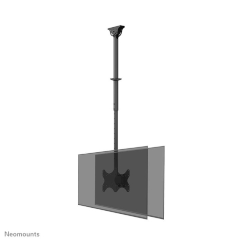 Suporturi tablete - Suport TV Neomounts CL35-340BL22, VESA 200x200, pentru 2 ecrane, inaltime ajustabila 106-156 cm, capacitate 45 kg, 25° inclinare, 360° rotire