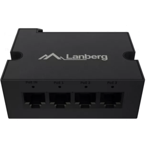 Switch-uri - Switch Lanberg DIN-FE4-AT-30W, 4 porturi 1000BASE-T PoE+, Unmanaged, maxiumum network link speed 100 Mbps, chipset Realtek - RTL8305NB, standar PoE 802.3at, 802.3af