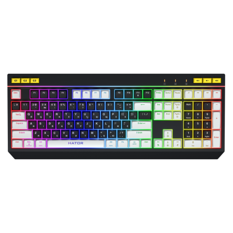  Tastaturi - Tastatura Gaming HATOR Icefall, RGB, USB, Negru