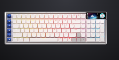  Tastaturi - Tastatura Mecanica Gaming Corsair VANGUARD AIR 99 WH, RGB, Wireless, Alb