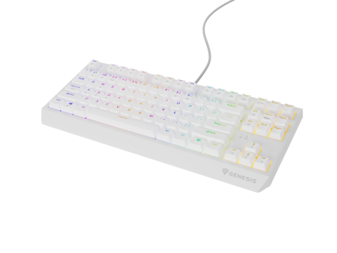  Tastaturi - Tastatura Mecanica Gaming Genesis Thor 230 TKL, RGB, USB, Alb