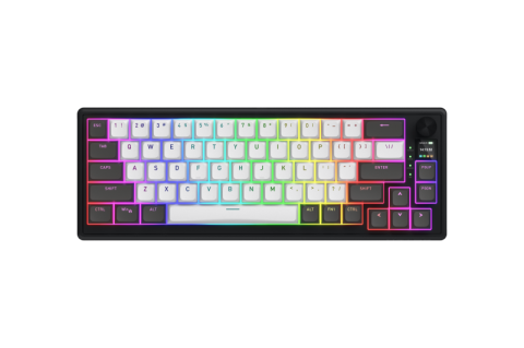  Tastaturi - Tastatura Mecanica Gaming HATOR Skyfall Pro Wireless 65, RGB, Wireless, Negru