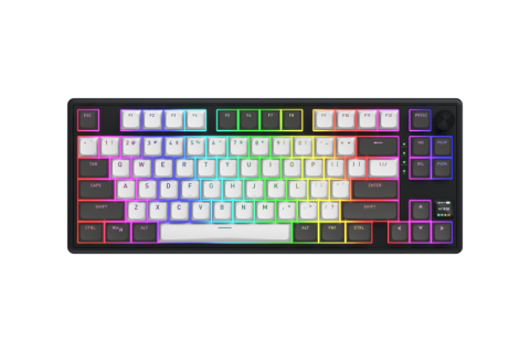  Tastaturi - Tastatura Mecanica Gaming HATOR Skyfall Pro Wireless 80, RGB, Wireless, Gri
