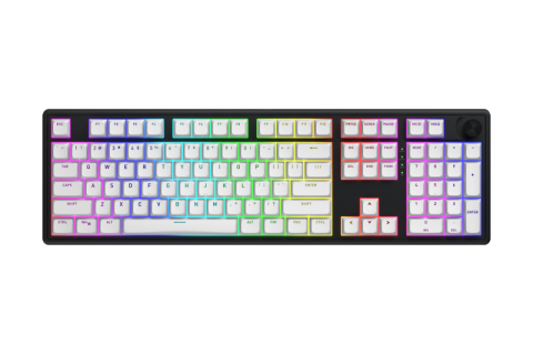 Tastaturi - Tastatura Mecanica Gaming HATOR Skyfall Wireless 100, RGB, Wireless, Alb-Negru