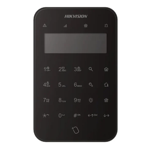 Centrale si tastaturi - Tastatura wireless LCD AX PRO Hikvision DS-PK1-LT-WE/BK, 868MHz two-way Tri-X wireless technology; distanta comunicare RF : 1200m camp deschis; stay/away arm, disarm, silent alarm, output control; com