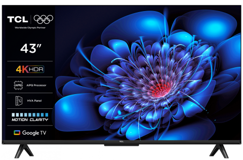 Televizoare - Televizor LED TCL 43P69K, 109 cm, 4K, Smart Google TV