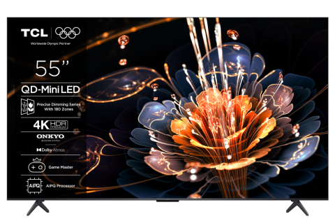 Televizoare - Televizor TCL Mini LED 55C61KS, 139 cm, Smart Google TV, 4K Ultra HD, Onkyo