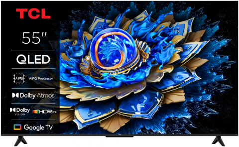 Televizoare - Televizor TCL QLED 55T69C, 138 cm, Smart Google TV, 4K