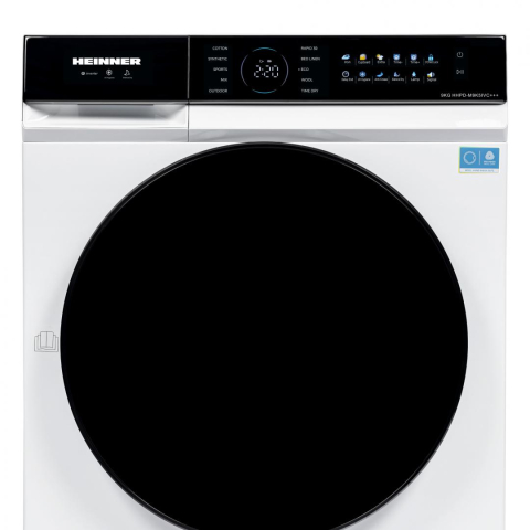 Uscatoare cu pompa de caldura - Uscator de rufe HEINNER HHPD-M9K5IVC+++, 9 kg, Inverter, Clasa: C, Alb