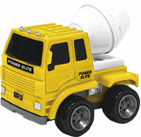 Masinute - VEHICULE CU FRICTIUNE, SCARA 1/43, 10CM, BETONIERA GALBENA
