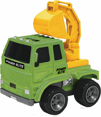 Masinute - VEHICULE CU FRICTIUNE, SCARA 1/43, 10CM, EXCAVATOR VERDE
