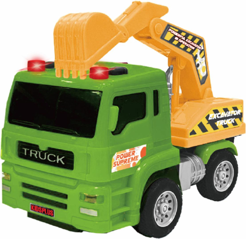 Masinute - VEHICULE CU LUMINI, SUNETE SI FRICTIUNE, SCARA 1/24, DIVERSE MODELE- EXCAVATOR, MACARA SI BASCULANTA
