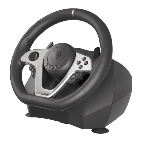 Gamepad, Joystick-uri & Casti Gaming - Volan Genesis cu fir Seaborg 400, interfata USB, 15 butoane, rotatie 900°, lungime cablu 200cm, compatibil cu Microsoft XBOX 360, XBOX One, Microsoft XBOX Series S, Microsoft XBOX Series X, Nintendo S