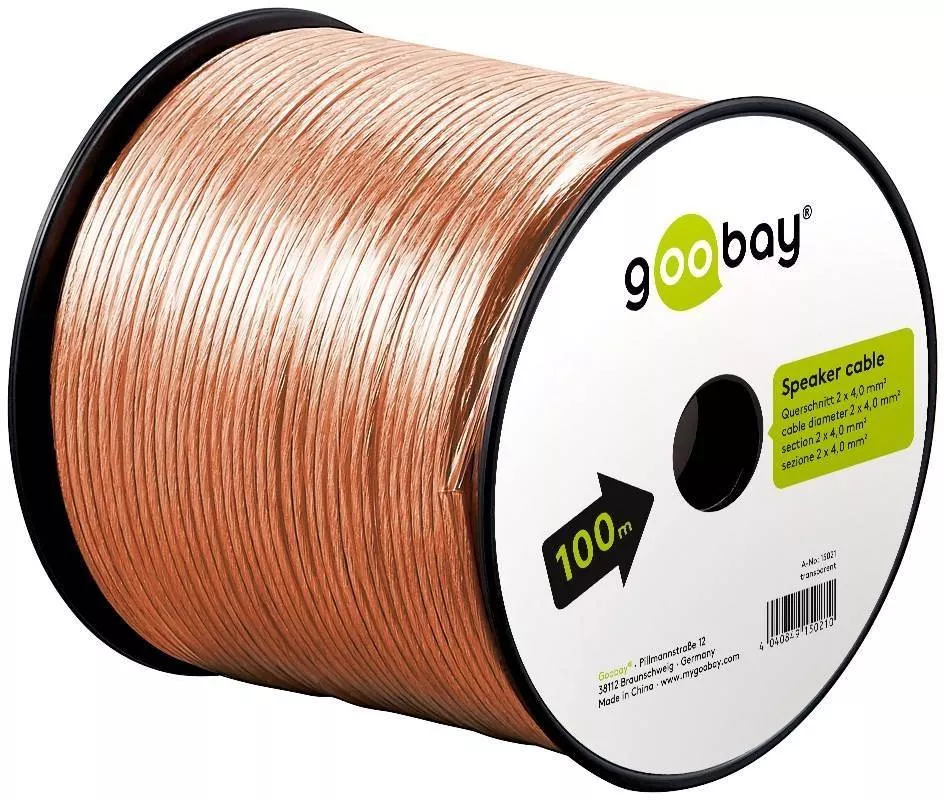 Conectica  - Cablu boxe 2x2.5 mm transparent CCA Goobay 15020