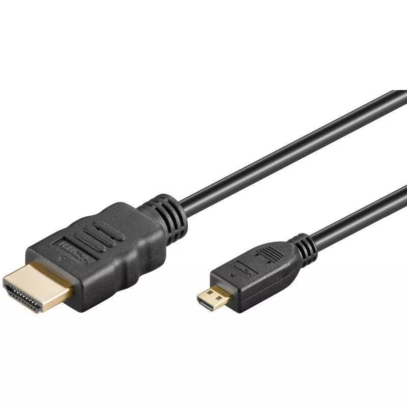  Cabluri  - Cablu micro HDMI micro D la HDMI 3D 4K cu Ethernet 1.5m Goobay
