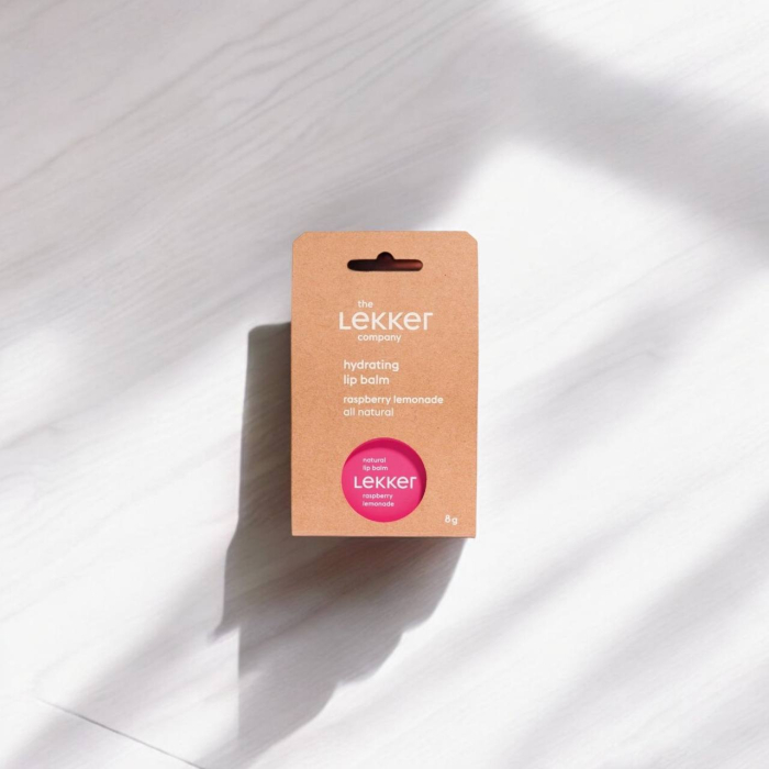 Balsam de Buze Hidratant Lekker Raspberry Lemonade, 8g – Zmeură și Lămâie, Vegan, Fără Petrol, Zero Plastic [4]