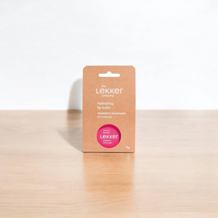 Balsam de Buze Hidratant Lekker Raspberry Lemonade, 8g – Zmeură și Lămâie, Vegan, Fără Petrol, Zero Plastic [3]