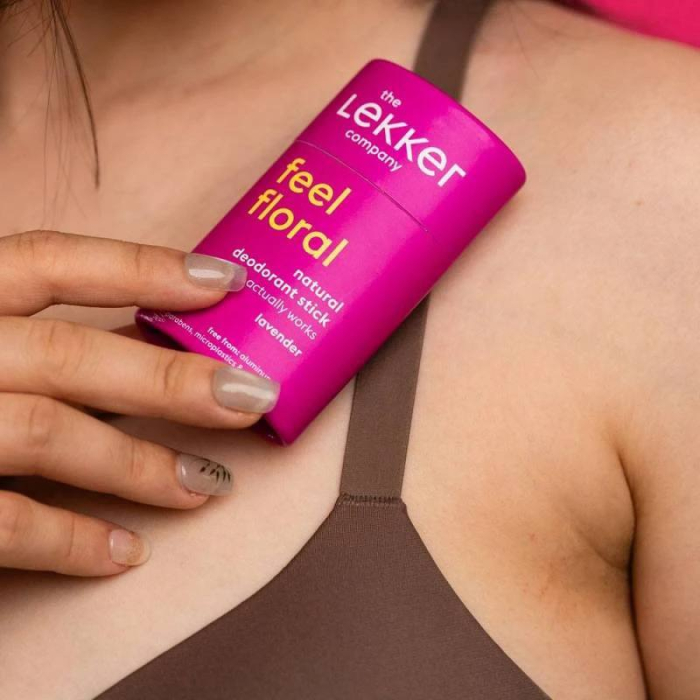 Deodorant Stick Natural Lekker Feel Floral Lavandă, 40g – Vegan, Fără Aluminiu, Zero Plastic [8]