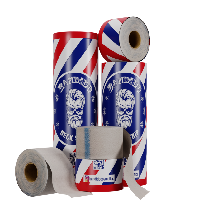 Guler Frizerie Bandido de Unică Folosință, Set 5 Role – Igienic, Flexibil, Autoadeziv [5]