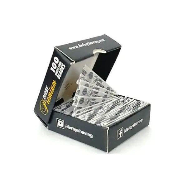 Lame de Ras Premium Professional Derby, Set 100 buc – Jumătăți Gata Tăiate [2]