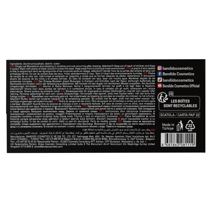 Set Creioane Antiseptice de Unică Folosință Barber Bandido, 24 x 20 Buc – Hemostatice, Igienice, Oprire Rapidă Sângerare [6]