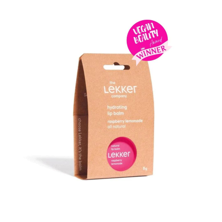 Balsam de Buze Hidratant Lekker Raspberry Lemonade, 8g – Zmeură și Lămâie, Vegan, Fără Petrol, Zero Plastic [4]