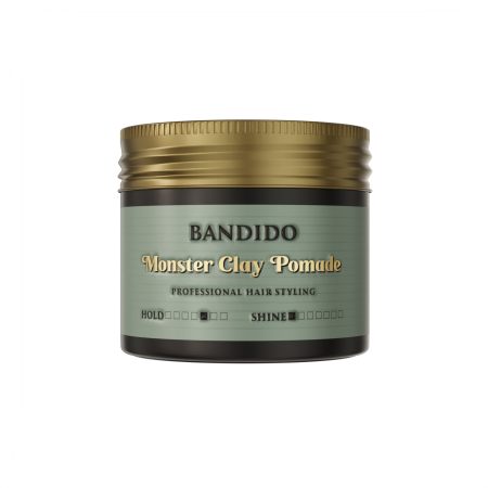 CEARA DE PAR - Ceară de Păr Profesională Bandido Monster Clay Pomade, 125ml – Fixare Lejeră, Aspect Natural