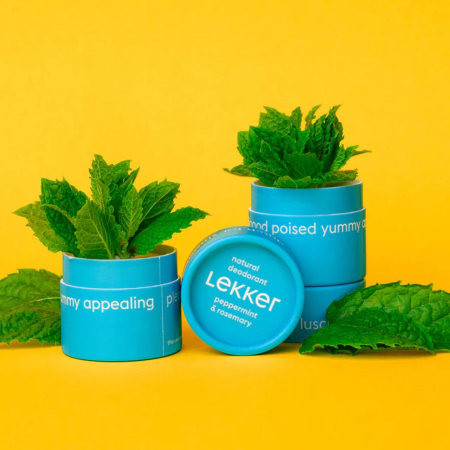Deodorant Cremă Natural Lekker Mentă și Rozmarin, 30g – Unisex, Vegan, Fără Aluminiu, Zero Plastic [1]